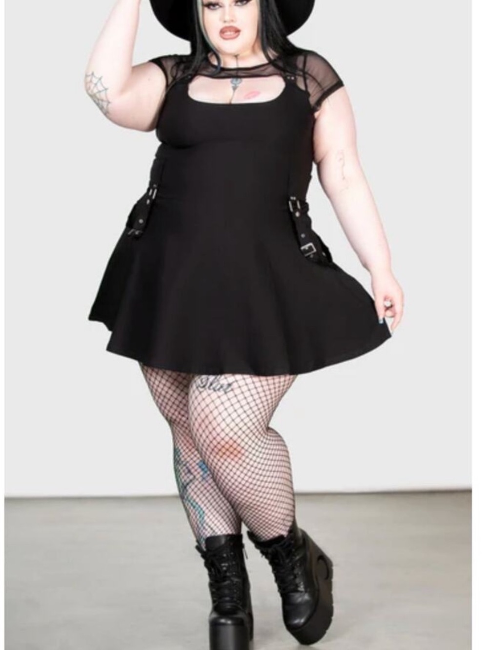KillStar Kounter Kulture Skater Dress Black Plus Size 4XL NWT - Picture 3 of 13